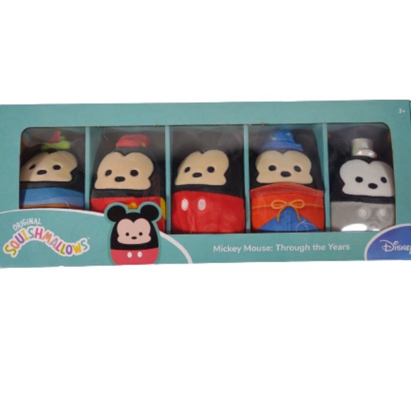 Squishmallows Disney Mickey Mouse: Through the Years Set of 5 NEW 3+ Plush - Picture 1 of 4